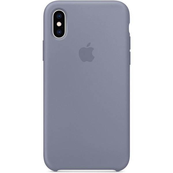 Apple Silicone Backcover iPhone Xs / X - Lavender Gray