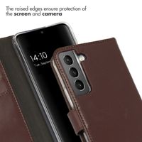 Selencia Echt Leren Bookcase Samsung Galaxy S22 - Bruin