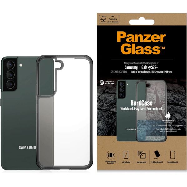 PanzerGlass Hardcase Anti-Bacterial Samsung Galaxy S22 Plus - Zwart