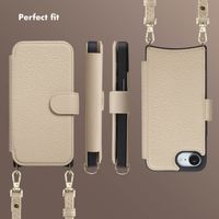 Selencia Riva Bookcase with MagSafe and phone strap Apple iPhone 17e / 16e - Beige