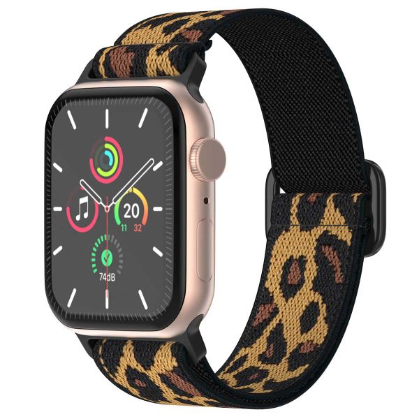 imoshion Elastisch Nylonbandje Apple Watch Series 1 t/m 10 / SE / Ultra (2) (44/45/46/49 mm) - Leopard