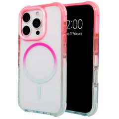 Selencia Gradient Backcover met MagSafe Apple iPhone 16 Pro - Roze / Blauw