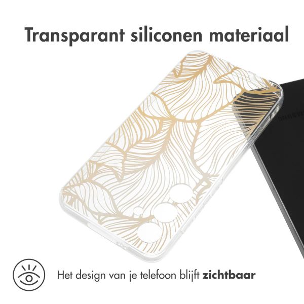 imoshion Design hoesje Samsung Galaxy S24 - Golden Leaves Transparant