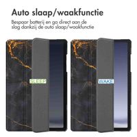 imoshion Design Trifold Bookcase Samsung Galaxy Tab A11 Plus / A9 Plus - Black Marble