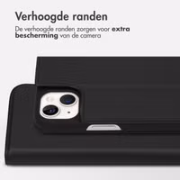 Accezz Premium Leather Slim Bookcase Apple iPhone 13 - Zwart