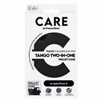 CARE by PanzerGlass Tango 2 in 1 Wallet Case MagSafe Apple iPhone 16 - Zwart
