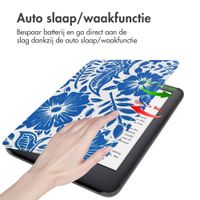 imoshion Design Slim Hard Case Sleepcover Amazon Kindle (2024) / Amazon Kindle (2022) 11th gen - Flower Tile