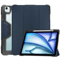Accezz Rugged Trifold Bookcase Apple iPad Air 11 inch (2025) M3 / (2024) M2 / Air 5 (2022) / Air 4 (2020) - Donkerblauw