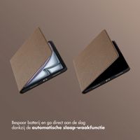 Selencia Riva Bookcase Apple iPad Air 11 inch (2025) M3 / (2024) M2 / Air 5 (2022) / Air 4 (2020) - Mocha Brown