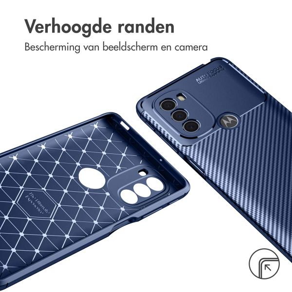 imoshion Carbon Softcase Backcover Motorola Moto G31 - Blauw