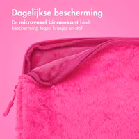 imoshion Fluffy Laptop hoes 15-16 inch - Laptopsleeve - Hot Pink