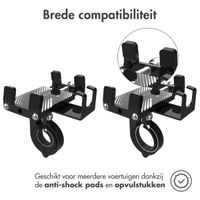 imoshion Telefoonhouder fiets - Verstelbaar - Universeel - Aluminium - Zwart