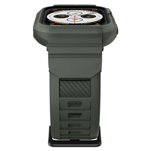 Spigen Rugged Armor™ Pro case Apple Watch 44 mm / 45 mm - Groen