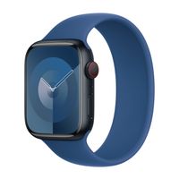 Apple Siliconen solobandje Apple Watch Series 1 - 9 / SE (38/40/41 mm) | Series 10 / 11 (42 mm) - Maat 9 - Ocean Blue