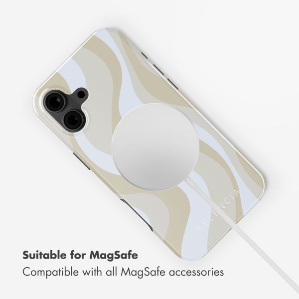 Selencia Vivid Back Cover with MagSafe Apple iPhone 16 - Desert Waves Beige