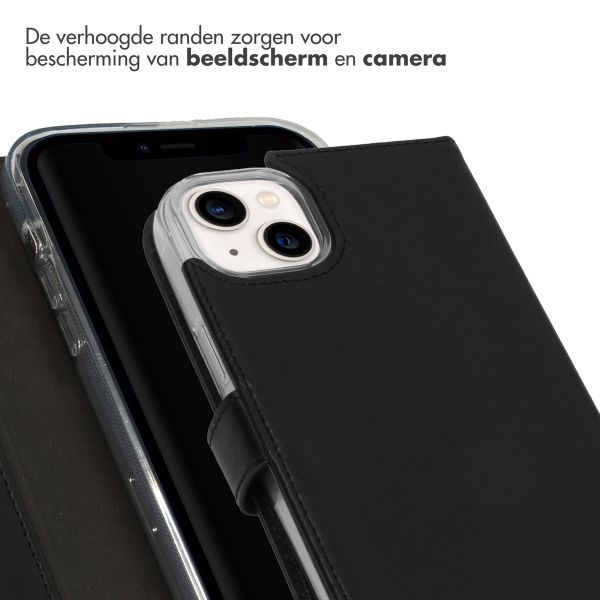 Selencia Echt Leren Bookcase Apple iPhone 14 Plus - Zwart