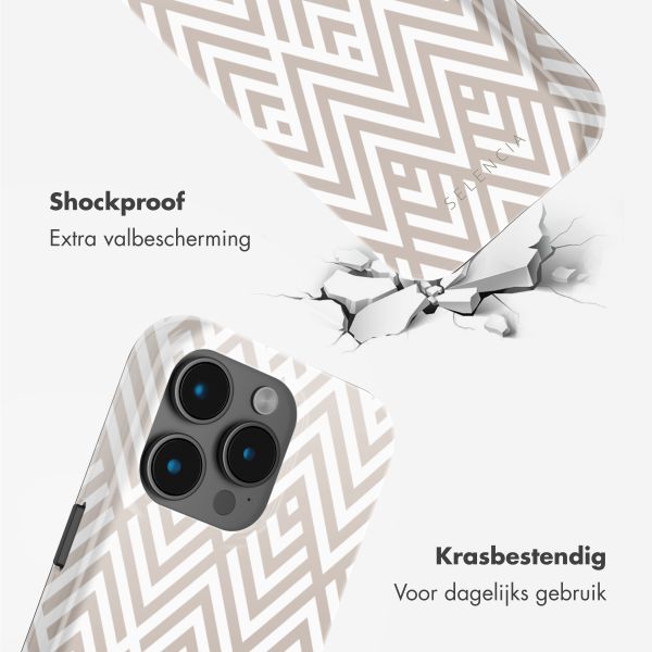 Selencia Vivid Backcover met MagSafe Apple iPhone 15 Pro - Beige Zigzag