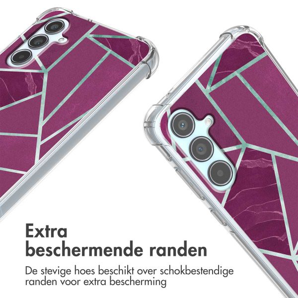 imoshion Design hoesje met koord Samsung Galaxy A55 - Bordeaux Graphic