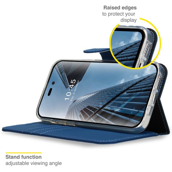 Accezz Wallet Softcase Bookcase Apple iPhone 14 Pro Max - Donkerblauw