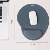 imoshion Ergonomische muismat - Muismat met polssteun - 30 x 25 cm - Seal Blue