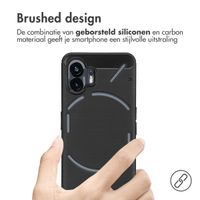 imoshion Brushed Backcover Nothing Phone (2a) / (2a) Plus - Zwart