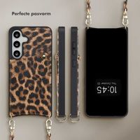 Selencia Nova Telefoonhoes met Koord en Pashouder Samsung Galaxy S24 / S25 - Leopard