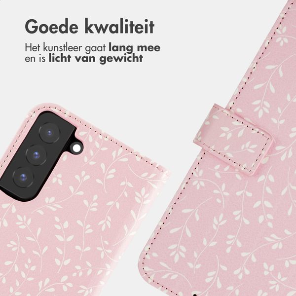 imoshion Design Bookcase Samsung Galaxy S22 - Pink Bazaar Flowers
