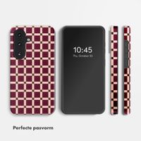 Selencia Vivid Backcover met MagSafe Samsung Galaxy S26 - Check This Burgundy