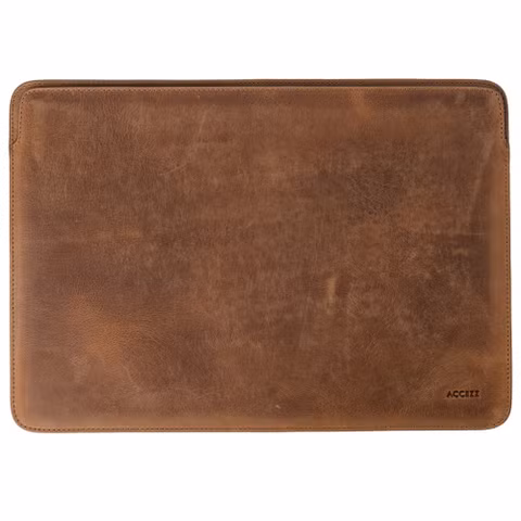 Accezz Leather Laptop hoes Apple MacBook 13 inch - Laptopsleeve - Cognac