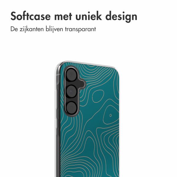 imoshion  Design hoesje Samsung Galaxy A55 - Topo Turquoise