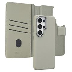 Accezz 2-in-1 Leather Bookcase with MagSafe Samsung Galaxy S26 Ultra - Light Grey