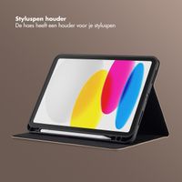 Selencia Riva Bookcase Apple iPad 11 (2025) 11 inch A16 / iPad 10 (2022) 10.9 inch - Beige