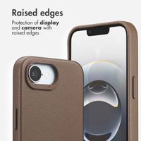 Accezz Leather Back Cover with MagSafe Apple iPhone 17e / 16e - Coffee Brown