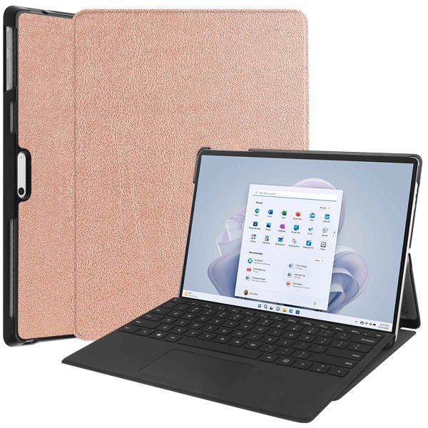 imoshion Trifold Bookcase Microsoft Surface Pro 9 / Pro 10 / Pro 11 - Rosé Goud