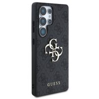 Guess 4G Metal Logo Backcover Samsung Galaxy S25 Ultra - Zwart