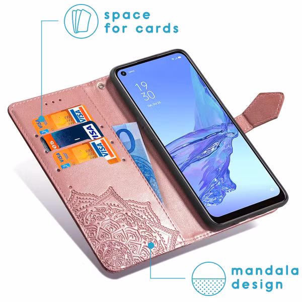 imoshion Mandala Bookcase Oppo A53 / Oppo A53s - Rosé Goud