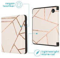 imoshion Design Slim Hard Case Sleepcover met stand Kobo Libra 2 / Tolino Vision 6 - White Graphic