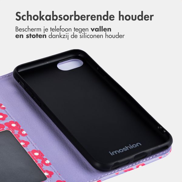 imoshion Design Bookcase Apple iPhone SE (2022 / 2020) / 8 / 7 / 6(s) - Dusty Rose Blossoms