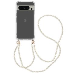 imoshion Backcover met koord + armband - Parels Google Pixel 8 Pro - Transparant