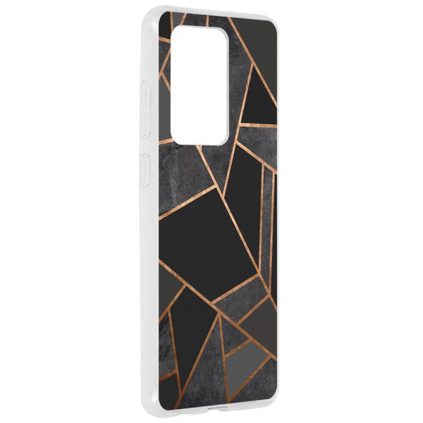 Design Backcover Samsung Galaxy S20 Ultra - Grafisch Zwart / Koper