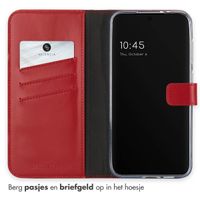 Selencia Echt Leren Bookcase Samsung Galaxy S24 FE - Rood
