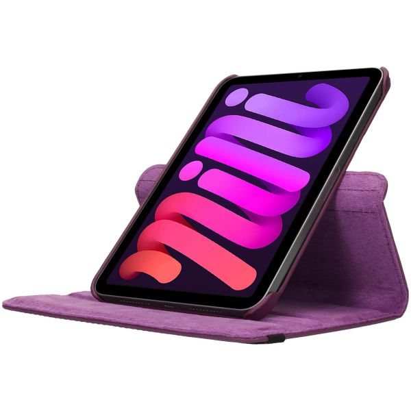 imoshion 360° draaibare Bookcase iPad Mini 7 (2024) / iPad Mini 6 (2021) - Paars