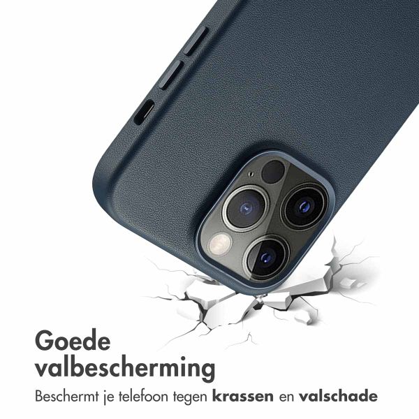 Accezz MagSafe Leather Backcover Apple iPhone 14 Pro Max - Nightfall Blue