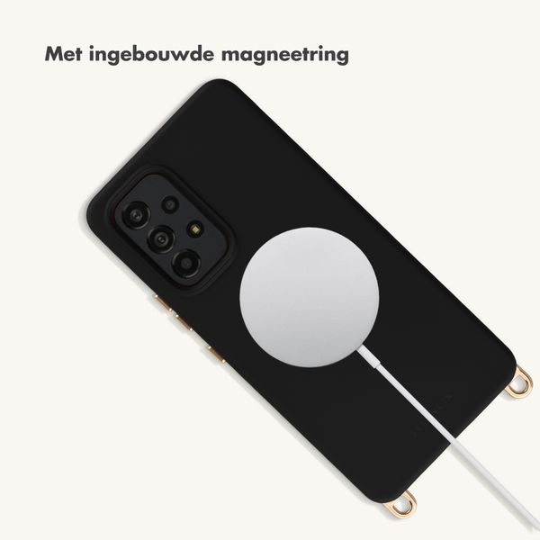 Selencia Rivièra MagSafe Backcover met afneembare haakjes Samsung Galaxy A53 - Velvet Black