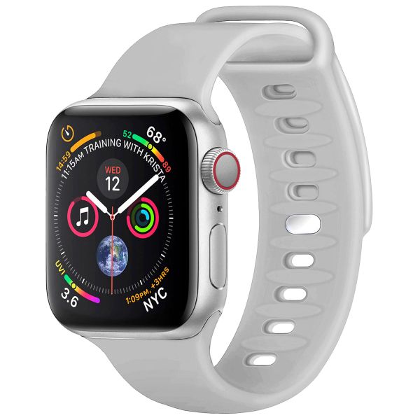 imoshion Siliconen bandje Apple Watch Series 1-9 / SE - 38/40/41 mm / Series 10 - 42 mm - Lichtgrijs