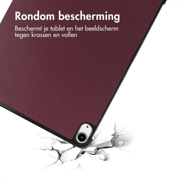imoshion Trifold Bookcase Apple iPad Air 11 inch (2026) M4 / (2025) M3 / (2024) M2 / Air 5 (2022) / Air 4 (2020) - Bordeaux