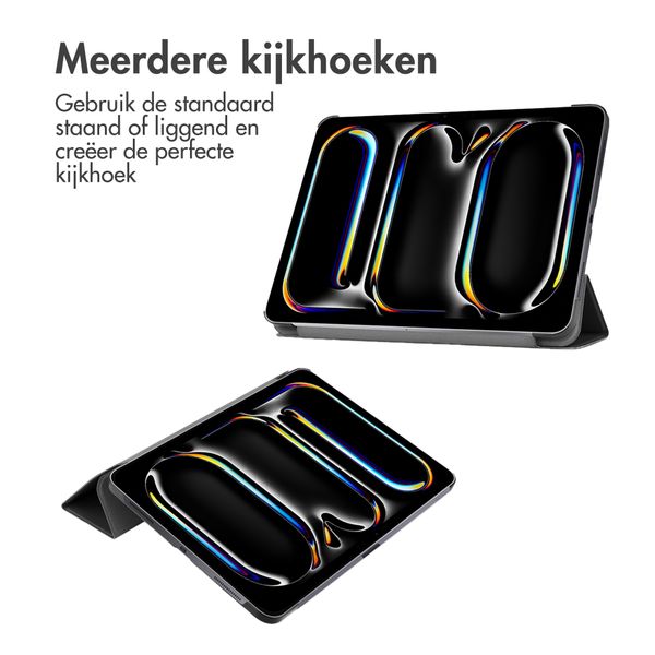 imoshion Trifold Bookcase Apple iPad Pro 13 (2024) M4 - Zwart