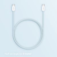 imoshion USB-C naar USB-C kabel - Braided - 2 meter - Blauw