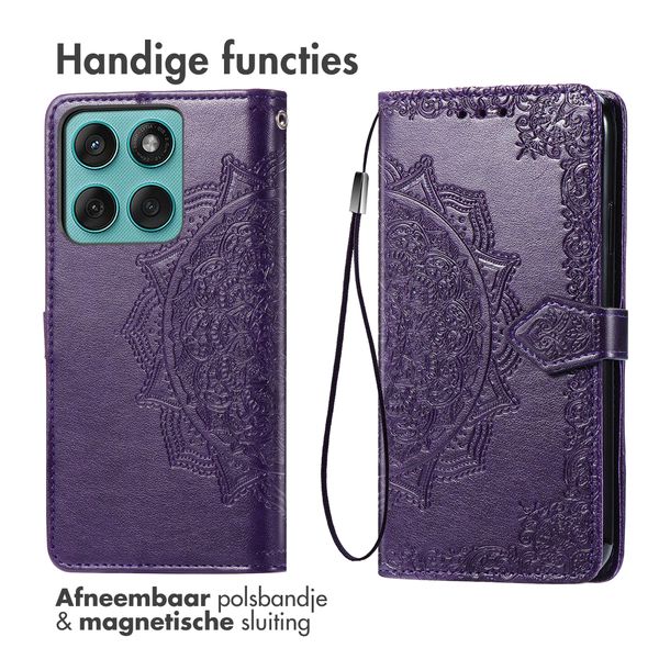 imoshion Mandala Bookcase Motorola Edge 60 Pro - Paars