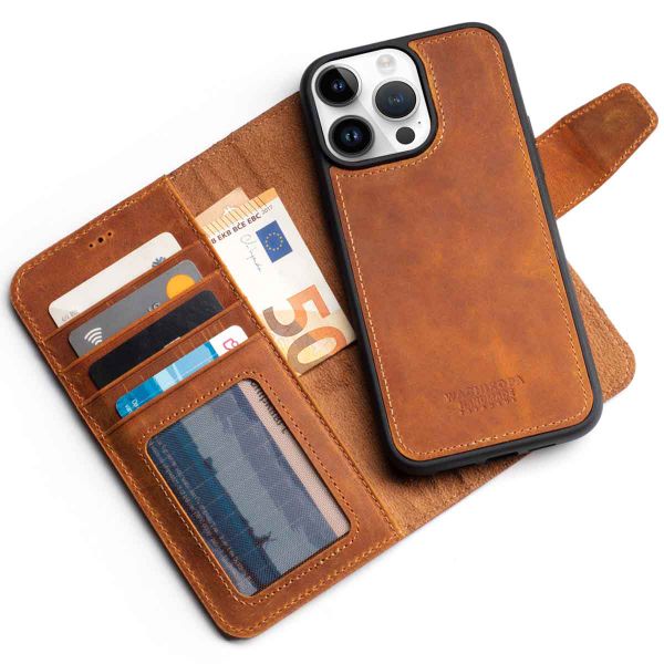 Wachikopa Magic Bookcase 2-in-1 iPhone 14 Pro - Camel